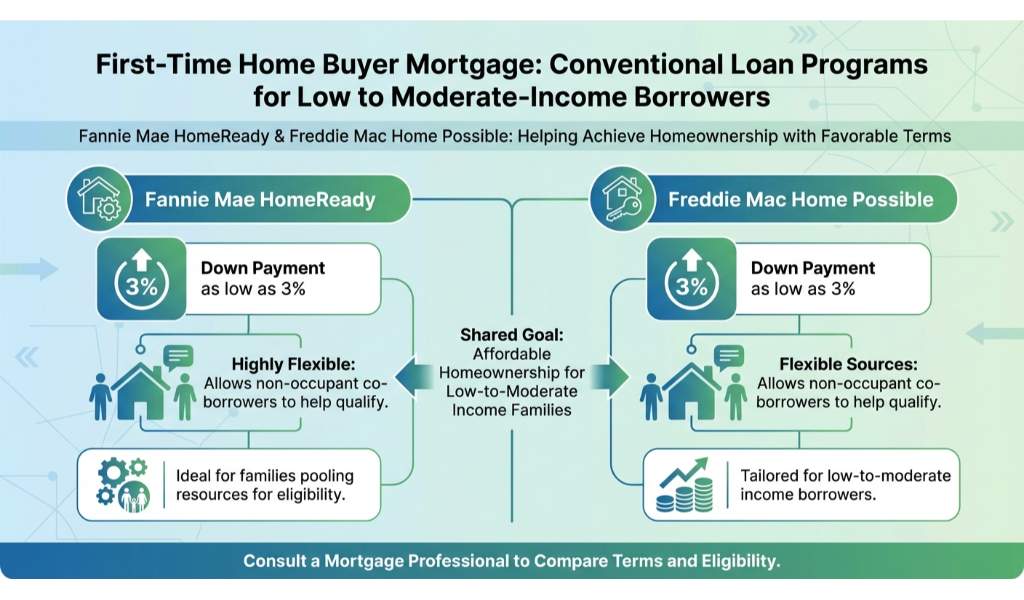 HomeReady and Home Possible: Key First-Time Home Buyer Mortgage Programs