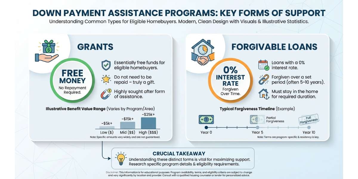 Types of Down Payment Assistance: Grants, Forgivable Loans, and Second Liens